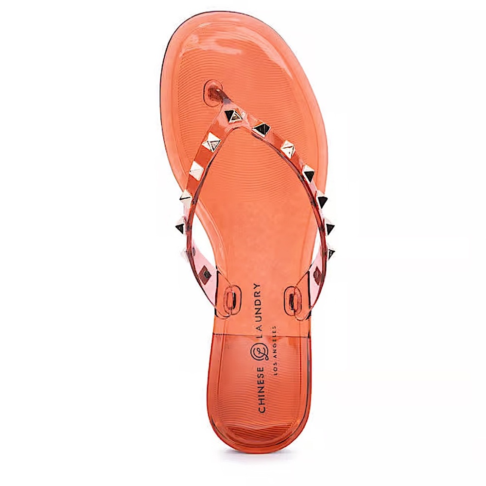 🆕🧡CHINESE LAUNDRY: “RUST” HERO PVC Stud Sandals SIZE 9